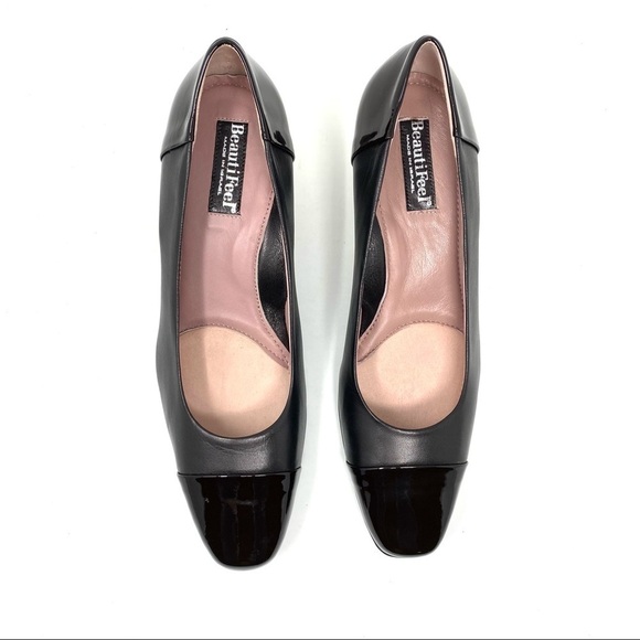 Beautifeel Rebecca T. Moro Brown leather cap toe pumps - Picture 4 of 8